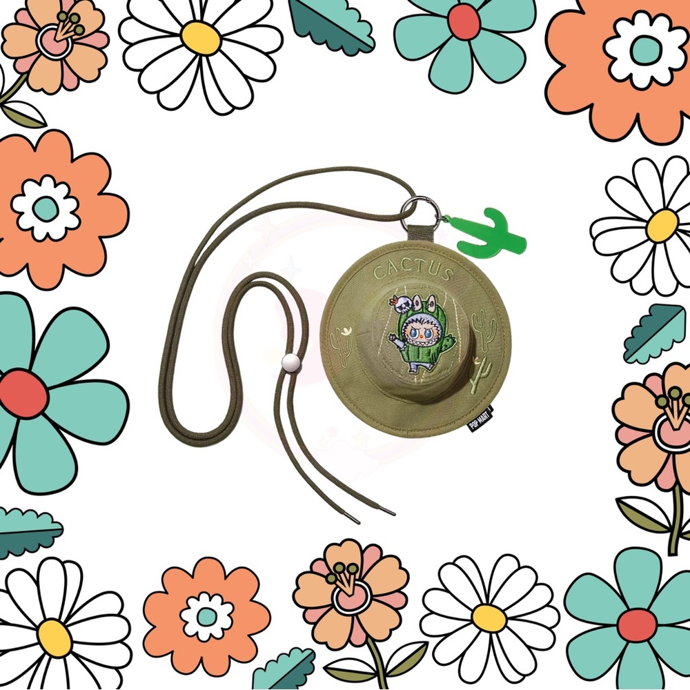 POP MART-THE MONSTERS-FALL IN WILD BUCKET HAT MINI BAGS-CACTUS